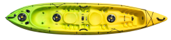 Viking Kayaks Tandem 2 Plus 1 Sit On Top Family Kayak Lime Yellow
