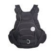 Astral Indus Buoyancy Aid In Space Black, Rearward View Showing Harness Quick Release O-Ring