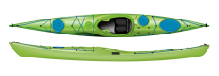 Design Kayaks Awesome Lightweight Surf Triple Layer Sea Kayak Green Lime With Blue Hatches For Sale At Norfolk Canoes UK
