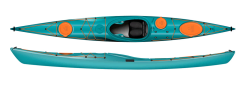 Design Kayaks Awesome Triple Layer Lightweight Sea Kayak Turquoise With Orange Hatches For Sale At Norfolk Canoes UK