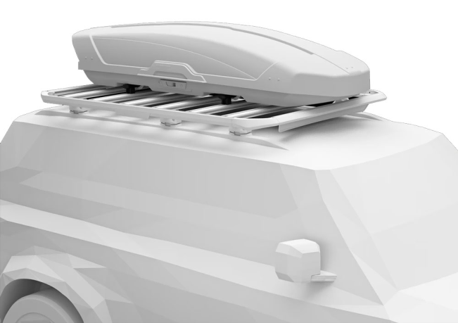 Thule Caprock Cargo Box Kit With Fitted Roof Top Box For Mounting On A Thule Caprock Platform For Sale At Norfolk Canoes UK