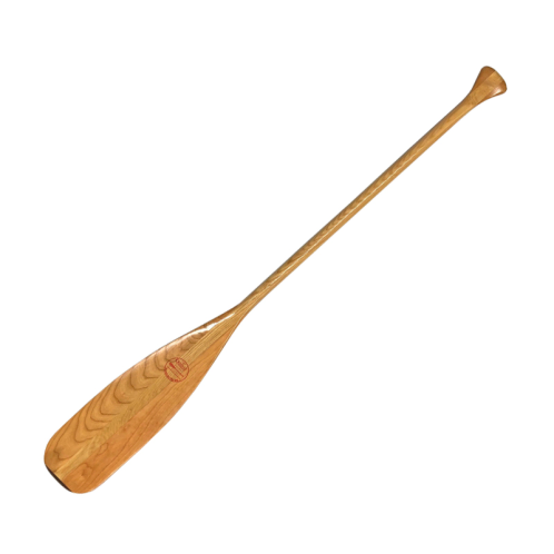 Quessy Beavertail Wooden Open Canoe Paddle Made From Cherry & Ash With A Resin Tip