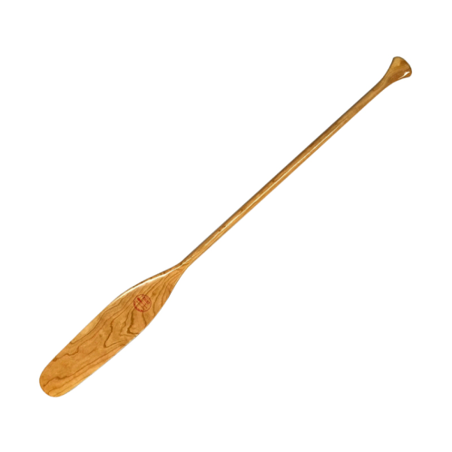 Quessy Ottertail Cherry Wood Canoe Paddle For Deep Water Paddling With A Resin Tip