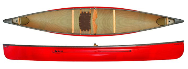 Swift Canoes Cirrus 14.6 A Versitile Solo Lightweight Canoe In Kevlar Fusion With Cherry Wood Interior - For Sale Norfolk Canoes UK
