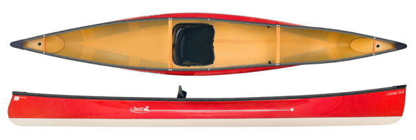 Swift Canoes Cruiser 14.8 Pack Boat Style Solo Open Canoe Lightweight Kevlar Fusion With Carbon Kevlar Gunwales 