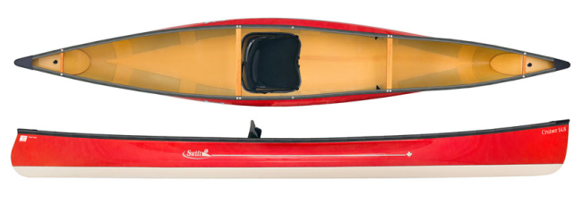 Swift Canoes Cruiser 14.8 Pack Boat Style Solo Open Canoe Lightweight Kevlar Fusion With Carbon Kevlar Gunwales 
