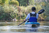 Delta Kayak 10 AR Light Plastic Kayak Action Shot On The Water Tracking Straight 
