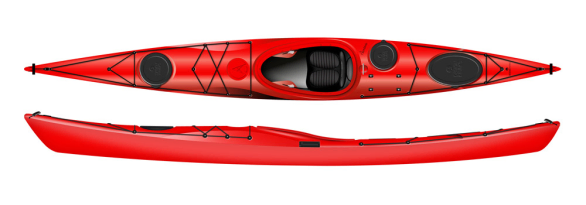 Design Kayaks Awesome Fast, Playful, Well Rockered Sea Kayak Green Lime With Blue Hatches For Sale At Norfolk Canoes UK
