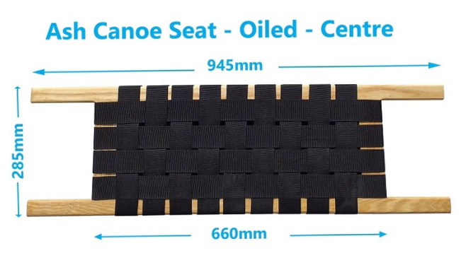 Enigma Canoes Universal Oiled Centre Additional Spare Seat Uncut Length Dimensions 