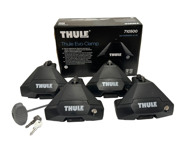 Thule 7105 Evo Clamp Foot Pack, fits vehicles without factory mounting points, fitting kit required