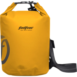 Yellow Feelfree Dry Tube With 15 Litre Capacity, PVC Dipped Vinyl Construction & Roll Top Closure
