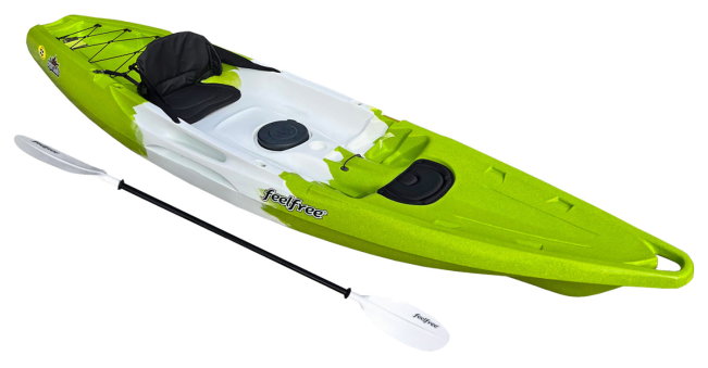 Feelfree Juntos Sit On Top Kayak Standard Package With A Feelfree Canvas Seat And Alloy Shafted Day Tourer Paddle 
