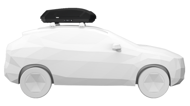 Thule Force 3 S Car Cargo Roofboxes Side View Of The Size From Norfolk Canoes UK