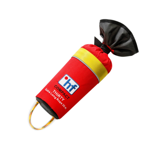 HF Compact Thirty Far Reaching Rescue Throwline With 30 Metres Of Brightly Coloured Floating Rope