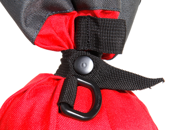 Wraparound Push Fastener For HF Weasel Throwline With Attachment D-Ring