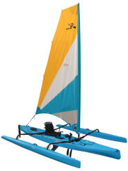 Hobie Adventure Island (2025) Glacier Blue, Sailing Kayak with Mirage Pedal Drive