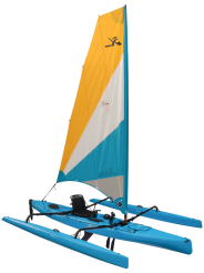 Hobie Adventure Island (2025) Glacier Blue, Sailing Kayak with Mirage Pedal Drive