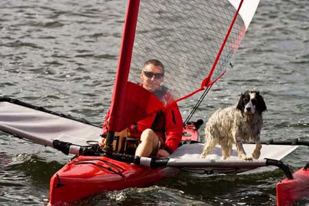 Hobie Kayaks Trampoline Kit in Use on the Water Avalaible From Nofolk Canoes