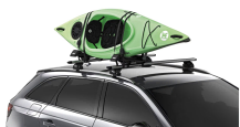 Thule Hull-A-Port XTR With A Kayak Loaded Into The Cradle In J Cradle Position
