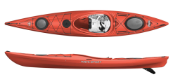 Hydra 125 Mid Size Touring Kayak From WaveSport In Bright Orange Coral Colour