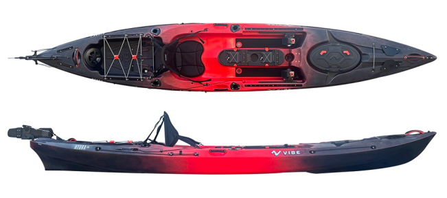 Vibe Kayaks Hydra 130 13ft Sea Fishing Fast Sit On Top Kayak With Rudder For Touring
