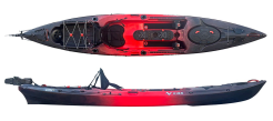 Vibe Kayaks Hydra 130 13ft Sea Fishing Fast Sit On Top Kayak With Rudder For Touring