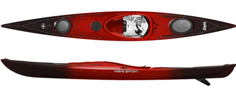 Wave Sport Hydra Playful Touring & Sea Surf Plastic Kayak Cherry Bomb