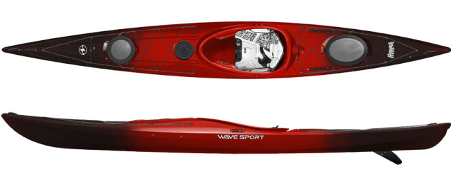 Wave Sport Hydra Playful Touring & Sea Surf Plastic Kayak Cherry Bomb