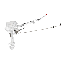 Outboard Motor Steering And Gear Selector For Jonny Boats Bass 100