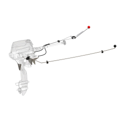 Outboard Motor Steering And Gear Selector For Jonny Boats Bass 100