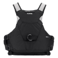 NRS Vector Whitewater Safety And Rescue Spec Buoyancy Aid, Rearward View Showing Quick Release Chest Harness With Anti Snag Aluminium O-Ring Attachment