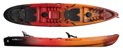 Ocean kayak Malibu 2 XL Sit On Top 2/3 Person Kayak. Perfect for family Use on Lakes, Rivers & Seas