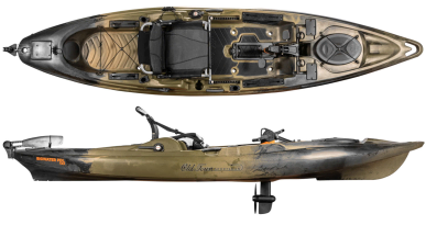 Old Town Bigwater 132 PDL -Marsh Pedal Drive Fishing Kayak With Forward & Reverse For Sale At Norfolk Canoes 