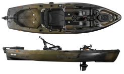 Old Town Sportsman 106 PDL Fishing Sit On Top Pedal Drive Kayak For Sale At Norfolk Canoes Steel Camo