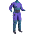 Palm Atom Womens Specific Dry Suit In Purple And Blue Colour Scheme Made From Recycled Seawastex Materials