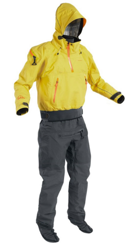Palm Bora Womens Touring, Sea or Ocean Canoeing & Kayaking Drysuit Yellow/Jet Grey
