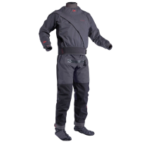 Palm Cascade Mens Suit - Jet Grey + Black All Purpose Drysuit For SUPing, Canoeing & Kayking On Sale At Norfolk Canoes 