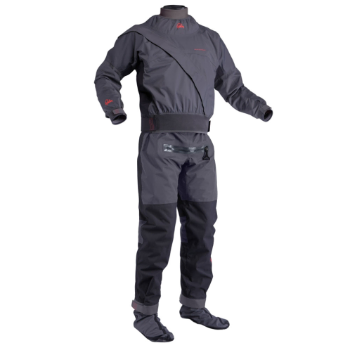 Palm Cascade Mens Suit - Jet Grey + Black All Purpose Drysuit For SUPing, Canoeing & Kayking On Sale At Norfolk Canoes 