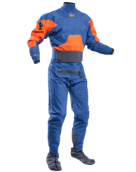Palm Fuse Action Mens Drysuit For Whitewater or General Pupose Kayaking Navy/Madarin or Blue/Orange For Sale At Norfolk Canoes UK