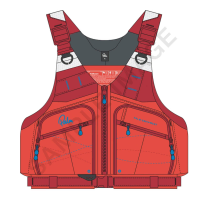 Palm Kaikoura Touring, Sea Kayaking & Canoeing PFD Buoyancy Aid Fiesta + Samba Red On Sale 