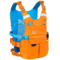 Palm Solo Adventure PFD Tangelo/Azure Orange Ideal For Surf-Ski & Paddleboarders On Sale At Norfolk Canoes 