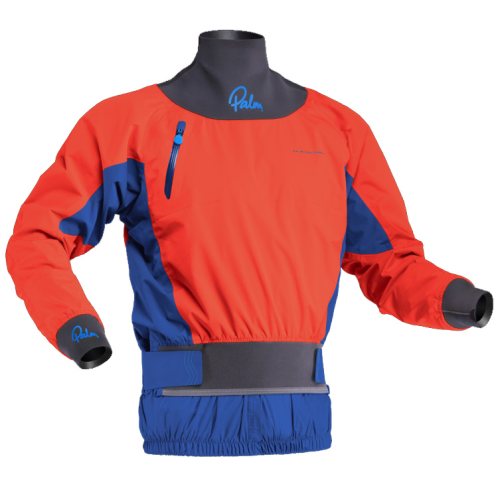 Palm Zenith Long Sleeved Whitewater Jacket With GlideSkin Seals And Recycled Seawastex Construction in Fiesta Navy