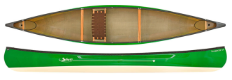 Swift Canoes Prospector 14 Kevlar Fusion With Carbon Kevlar Trim - Green Emerald/Champagne