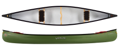 Venture Canoes Prospector 165 Olive Green Solo or Tandem Open Canadian Canoe In Corelite Norfolk Canoes UK