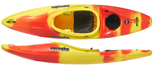 Pyranha Ion Multipurpose Sit Inside Kayak In Lava Blast Colour Scheme
