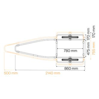 Thule Reacha Sport Beach Bike Trailer Width and Length Sizing For Sale At Norfolk Canoes Norwich UK