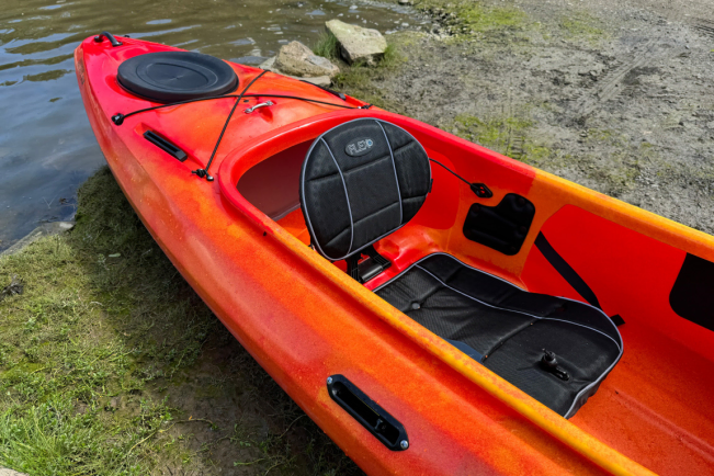 Riot Bayside 12 LV Pictured Outdoors Showing The Comfortable And Easily adjustable Flex 4 Seating System