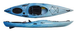 Riot Edge 11 - Blue White, lightweight short day touring kayak