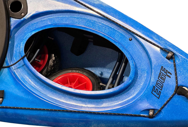 Riot Edge 11, Spacious Rear Hatch That's Ideal For Transporting Your Kayak Trolley