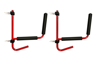 Riot Kayak Wall Rack Inc. Paddle Holder - Flat Folding, Padded, Wall Mounted Storage For 1 Kayak & Paddle